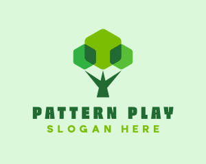 Modern Geometric Tree logo