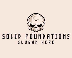 Skull Head Halloween Logo