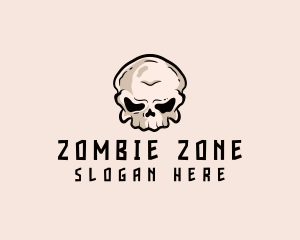 Skull Head Halloween logo design