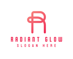 Pink Loop Letter R logo design