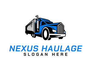 Blue Delivery Truck logo design