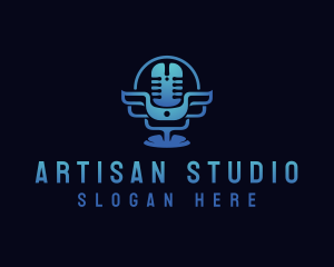 Podcast Mic Studio logo design