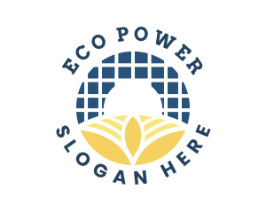 Eco Friendly Solar Panel logo design