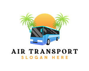 Summer Bus Transportation logo design