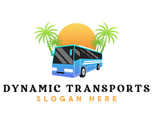 Summer Bus Transportation logo design