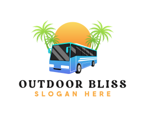 Summer Bus Transportation logo design