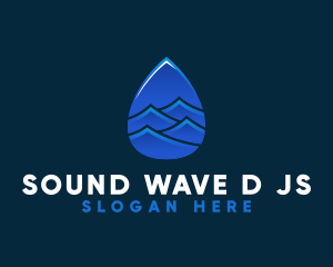 Sea Wave Droplet logo design