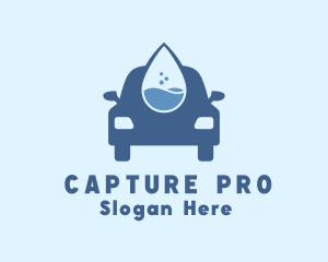 Car Wash Water Droplet Logo