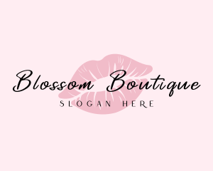 Feminine Lips Kiss logo design