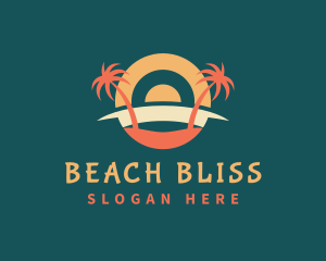 Tropical Summer Beach logo design