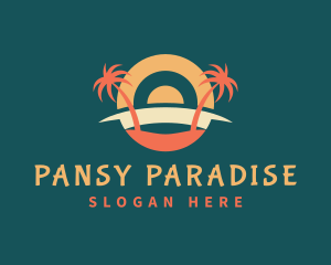 Tropical Summer Beach logo design