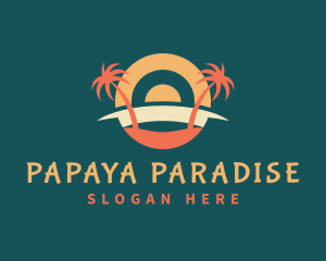 Tropical Summer Beach logo design