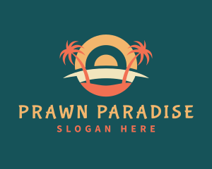 Tropical Summer Beach logo design