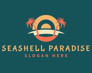 Tropical Summer Beach logo design