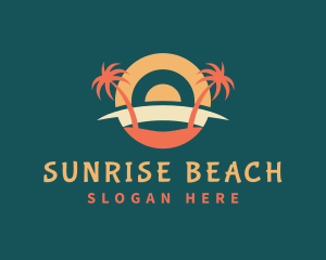 Tropical Summer Beach logo design