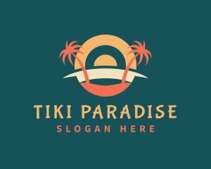 Tropical Summer Beach logo design