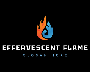 Ice Crystal Flame  logo design