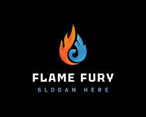 Ice Crystal Flame  logo design