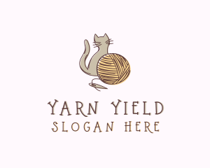 Sewing Cat Yarn logo design