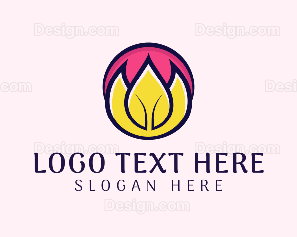 Lotus Flower Leaf Logo