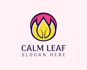 Lotus Flower Leaf  logo design