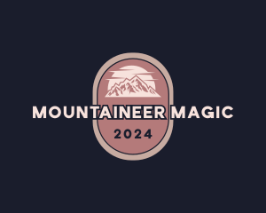 Mountain Sunset Adventure logo design