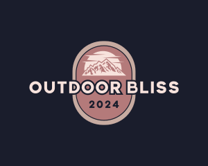 Mountain Sunset Adventure logo design