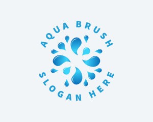 Water Splash Droplet logo design