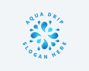 Water Splash Droplet logo design