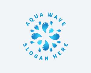 Water Splash Droplet logo design