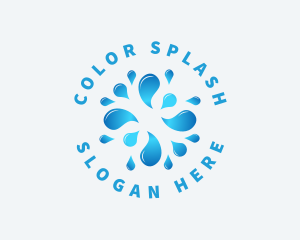 Water Splash Droplet logo design