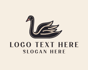 Elegant Swan Birdwatching  Logo