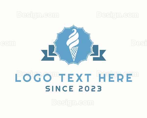 Dairy Ice Cream Snack Logo