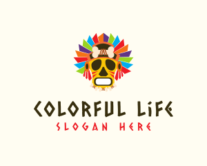 Colorful Festival Mask logo design