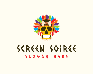 Colorful Festival Mask logo design