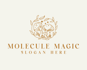 Organic Magical Mushroom logo design