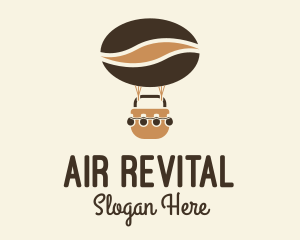 Coffee Hot Air Balloon logo design