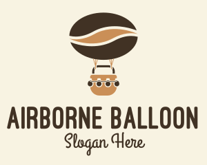 Coffee Hot Air Balloon logo design