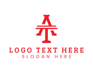 Modern Arrow Logistics Letter AT logo