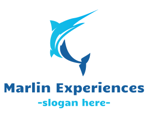 Blue Marlin Fish logo