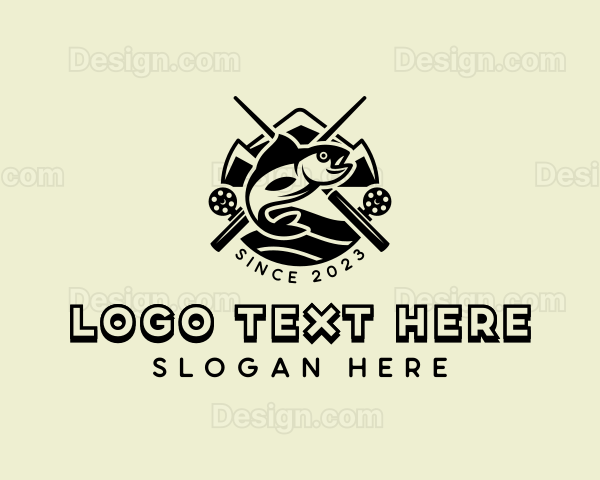 Fishing Rod Fisherman Logo