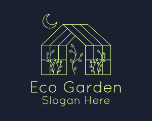 Greenhouse Garden Outline  logo design