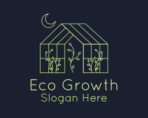 Greenhouse Garden Outline  logo design