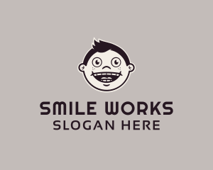 Smiling Male Face logo design