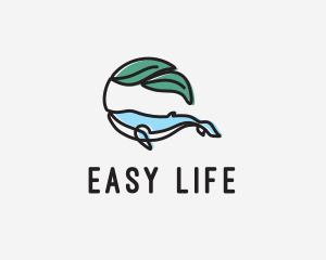 Eco Friendly Whale  logo design