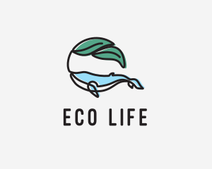 Eco Friendly Whale  logo design