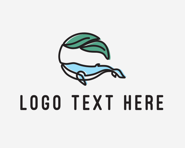 Humpback Whale logo example 2