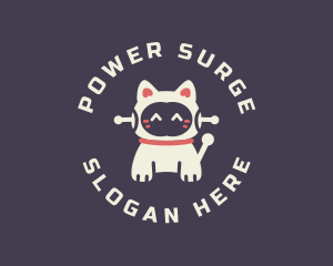 Cute Cat Robot Logo