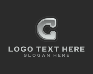 Letter C - Gray Business Letter C logo design