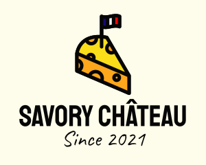 France Cheese Flag  logo design